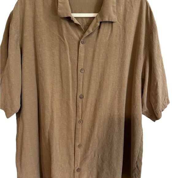 Tommy‎ Bahama Brown Embroidered RIDE EM COWBOYS Silk Shirt Poker Size Large - Picture 2 of 10